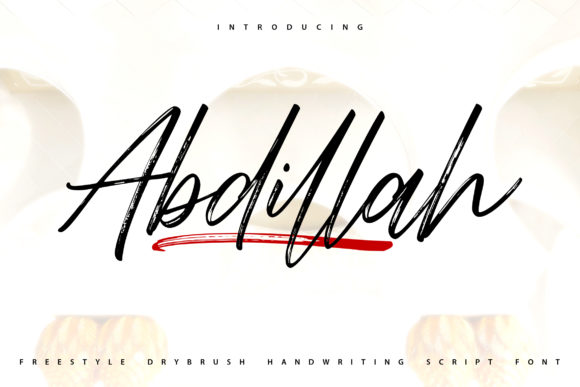 Discover the Artistry of Abdillah: A Brush Pen Handwritten Font for Meaningful Design