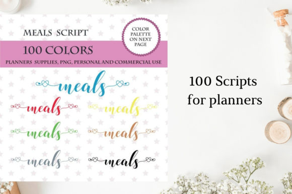 Meal Prep Sticker Clipart in 100 Colors